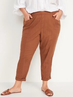 Old navy cropped linen blend pants